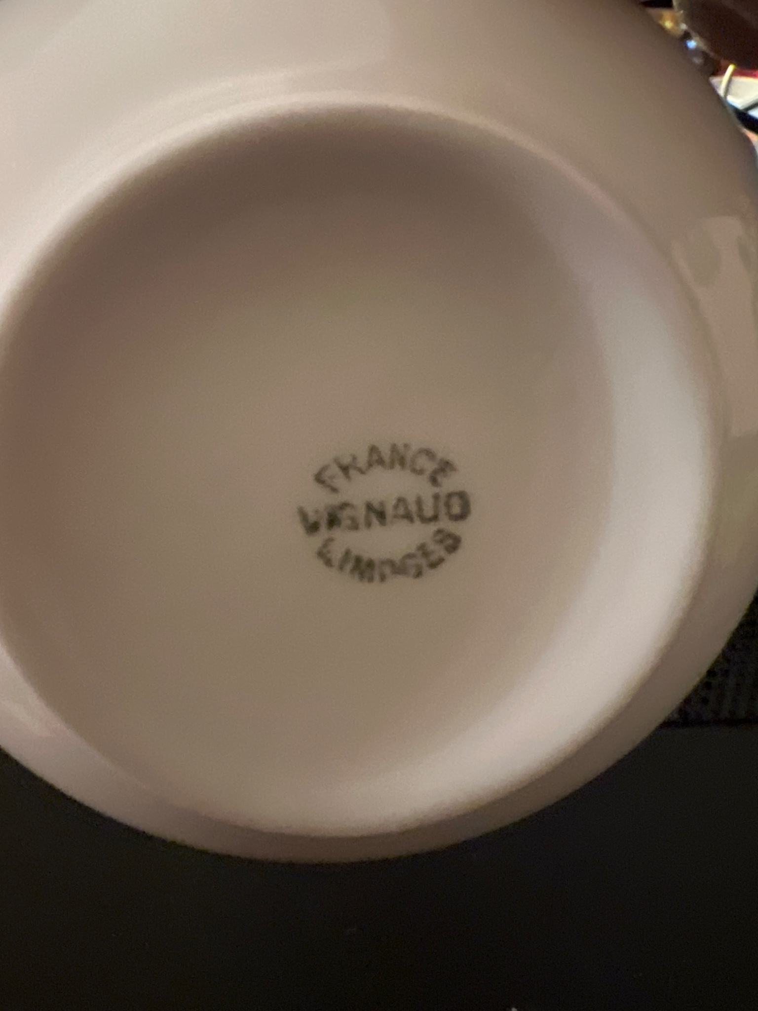 French Limoges porcelain vessel (likely a small bowl, cup, or decorative porcelain piece)