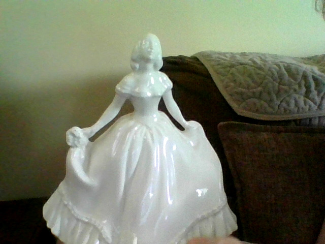 Porcelain lady figurine / decorative bridal-style female figure