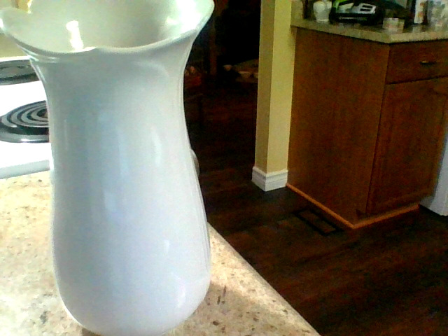 White milk glass vase or pedestal compote