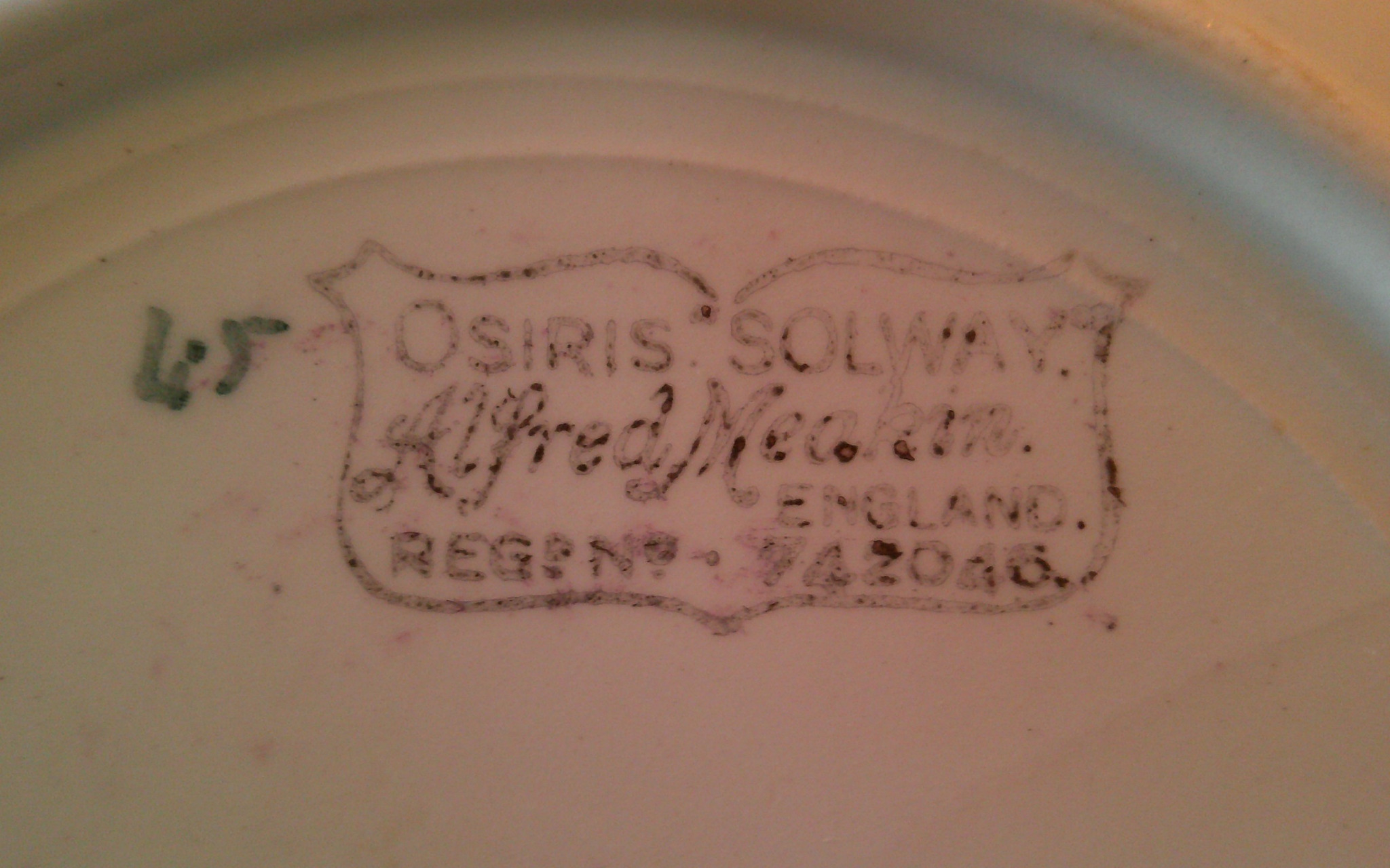 Osiris Solway transfer-printed ceramic plate or dish