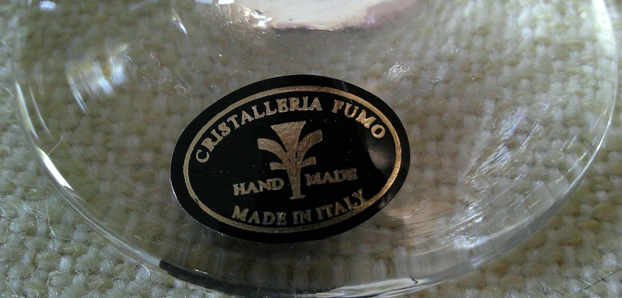 Cristalleria Fumo hand-made Italian glass vessel