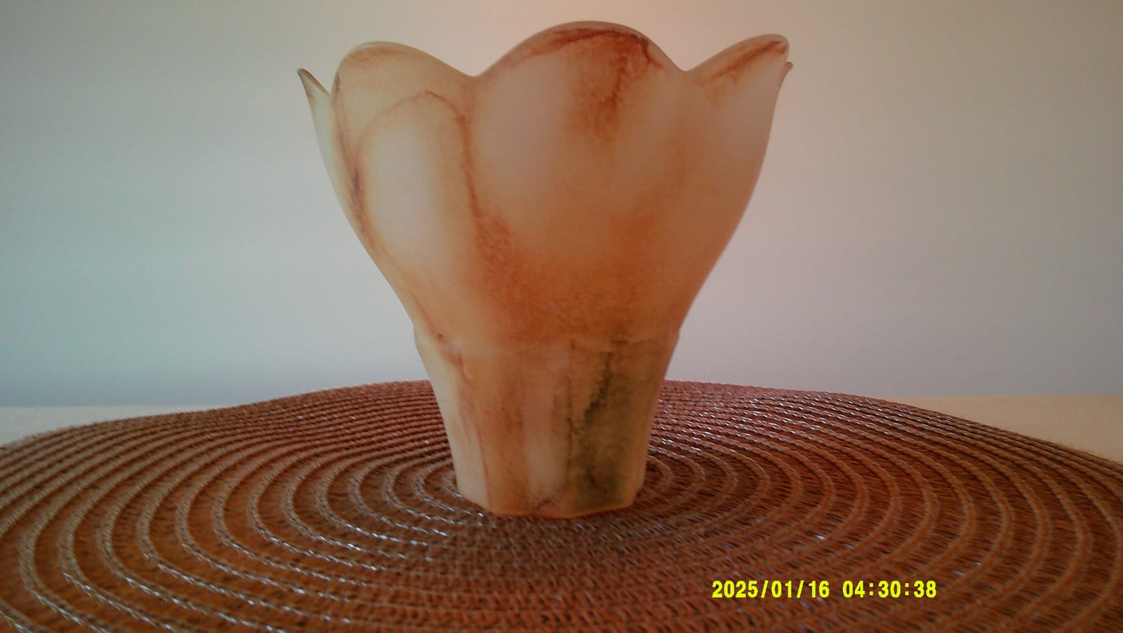 Decorative carved horn or bone vase