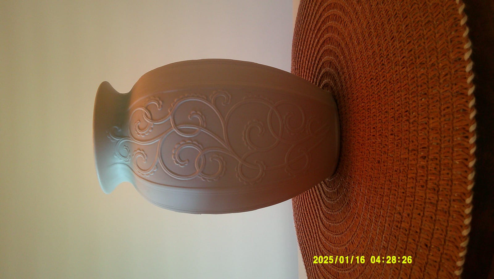 Decorative frosted glass vase