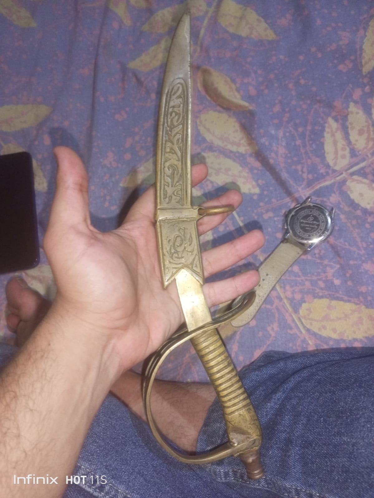 Decorative brass dress dagger or ceremonial dagger