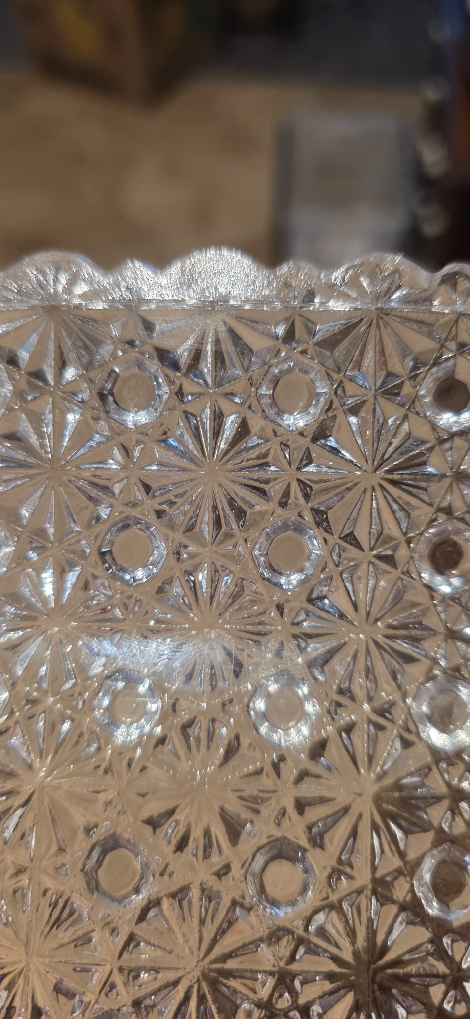 Pressed glass decorative dish or serving tray