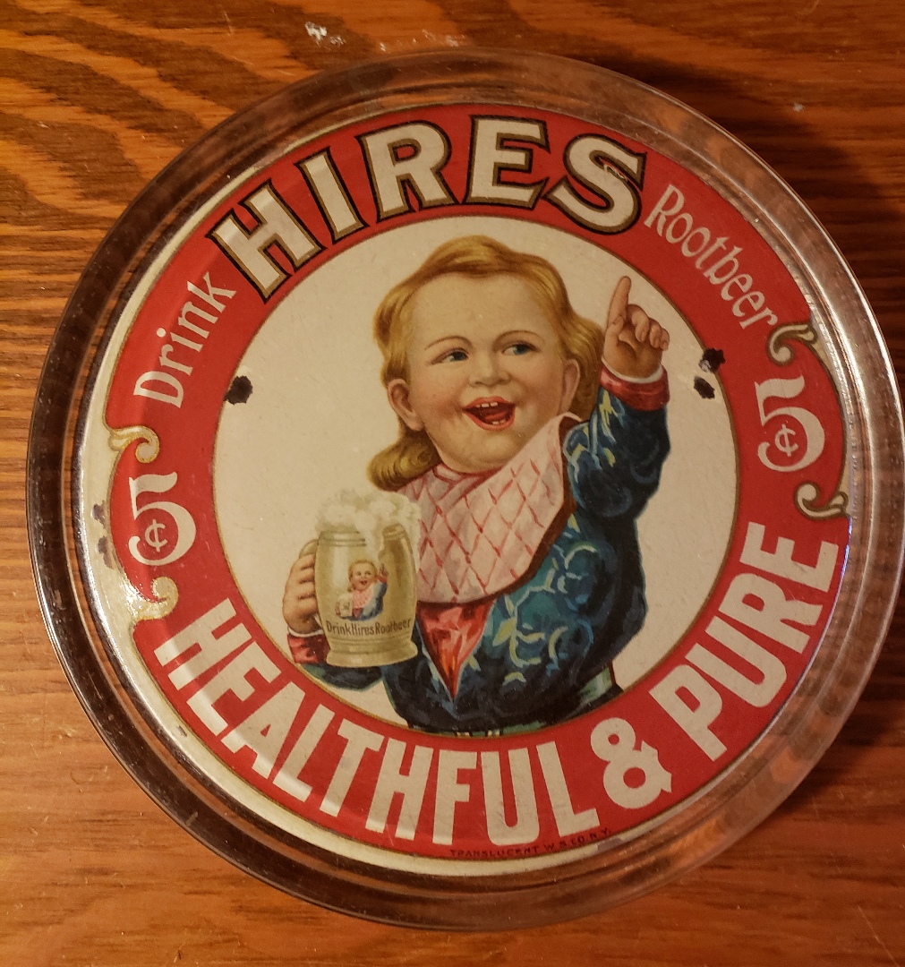 Hires Root Beer advertising tray