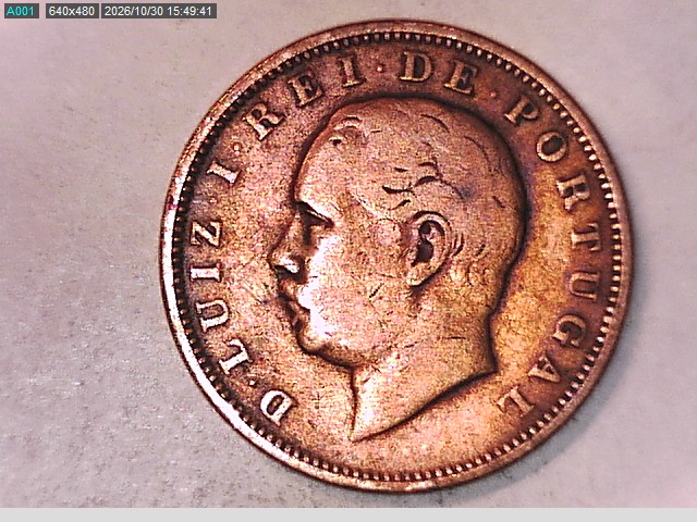 Portuguese coin featuring King D. Luiz I (Luís I) portrait