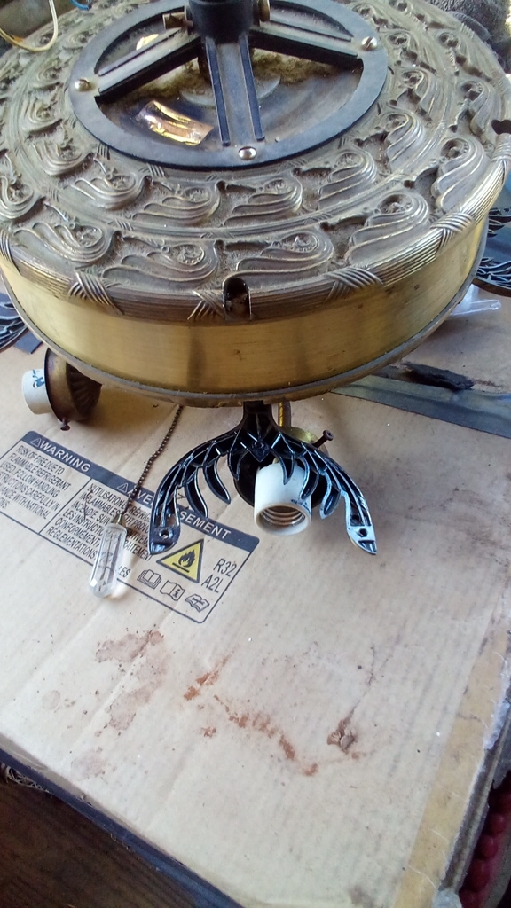 Ornate ceiling light fixture / chandelier canopy assembly