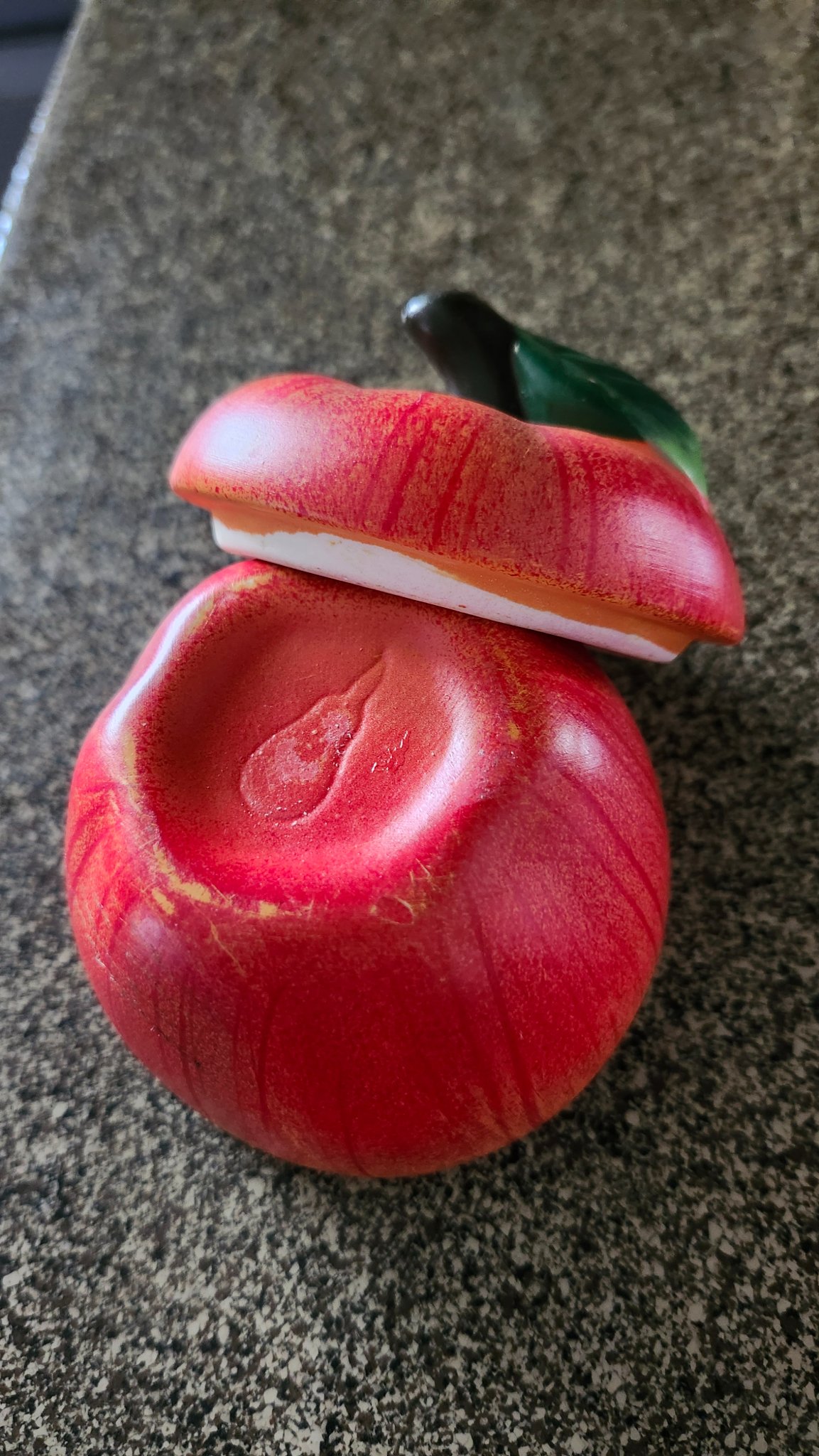 Decorative apple-shaped trinket box