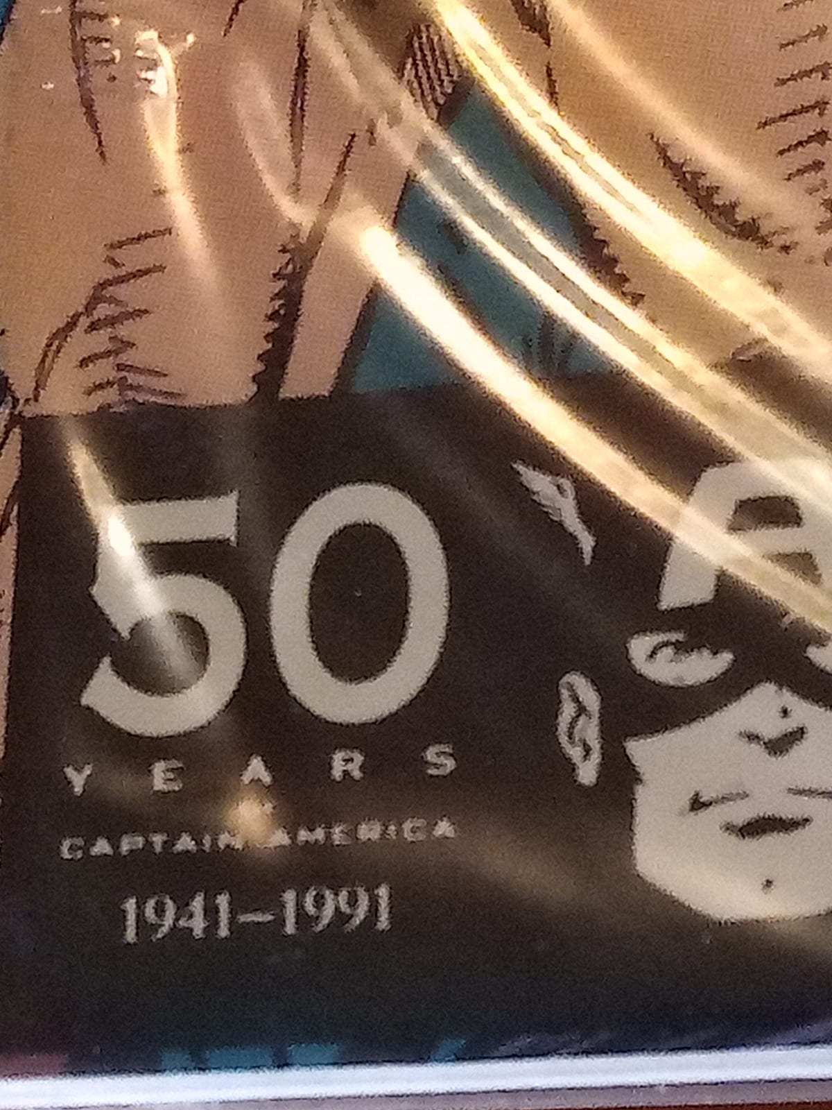 50th Anniversary commemorative publication or poster for Captain America