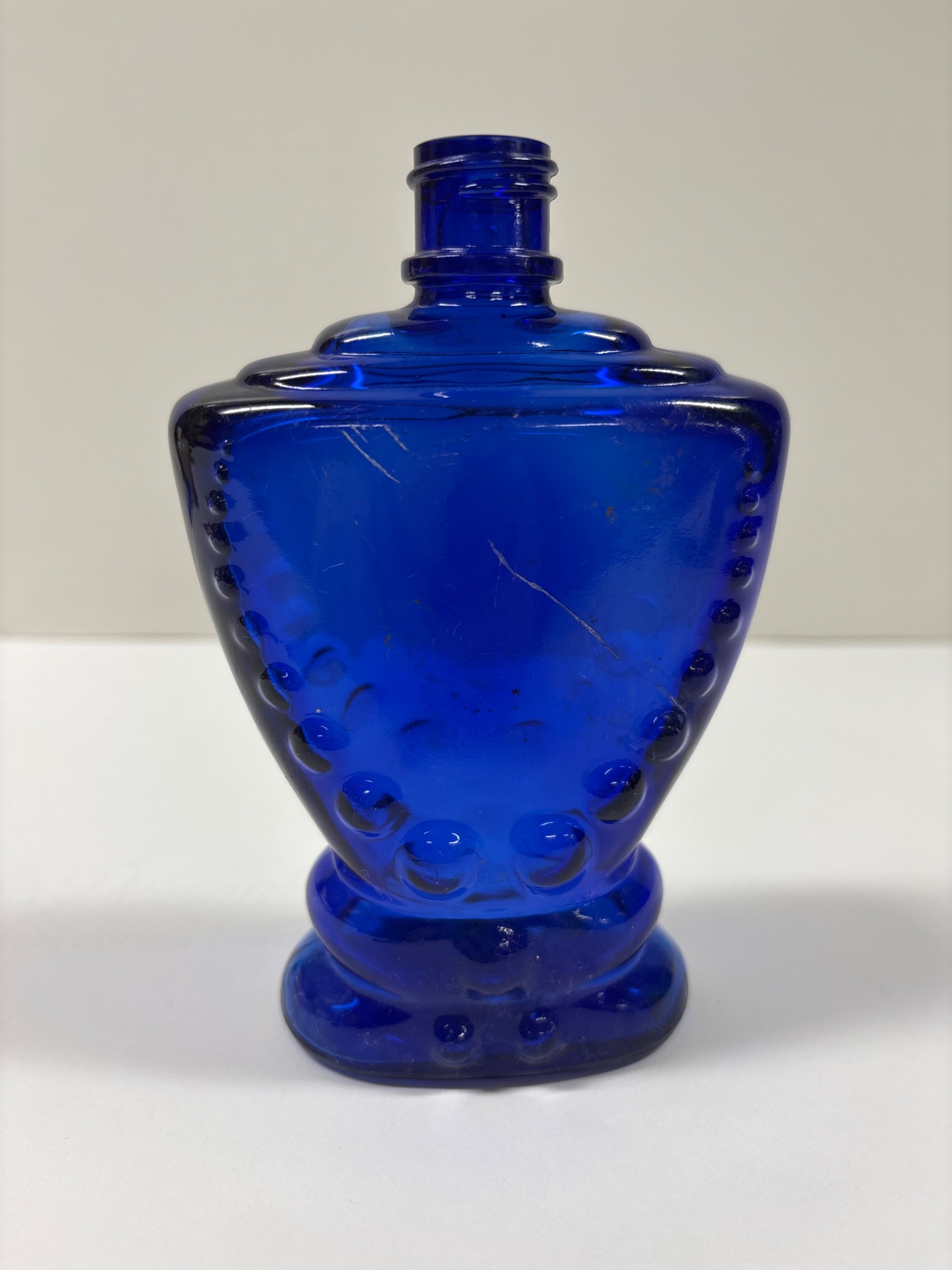 Cobalt blue glass decorative bottle or scent bottle