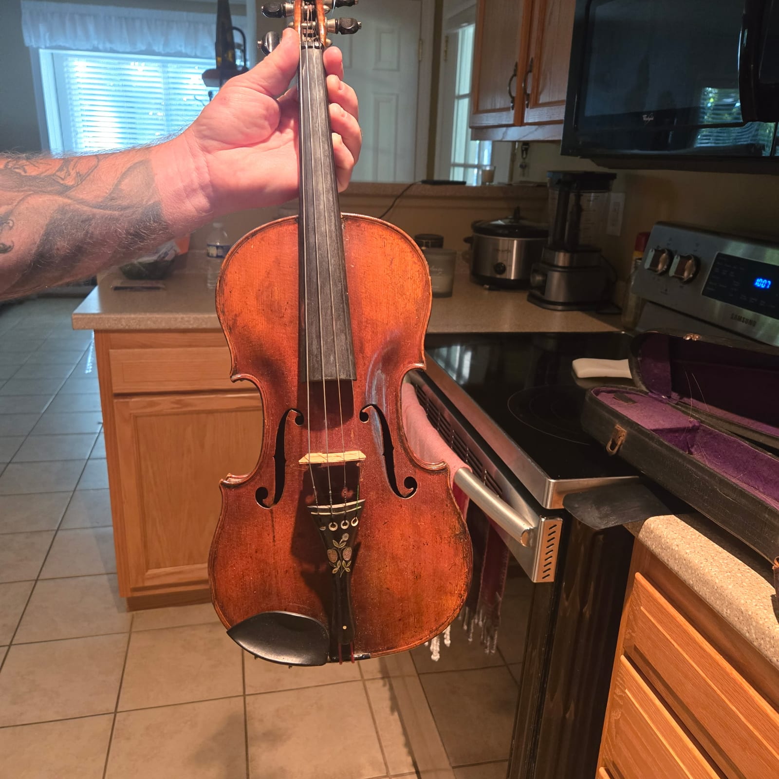 Violin (likely early 20th-century student or trade instrument)