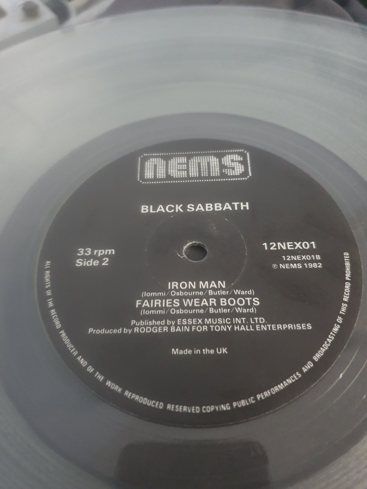 Black Sabbath "Iron Man" / "Fairies Wear Boots" 7-inch vinyl single (NEMS label)
