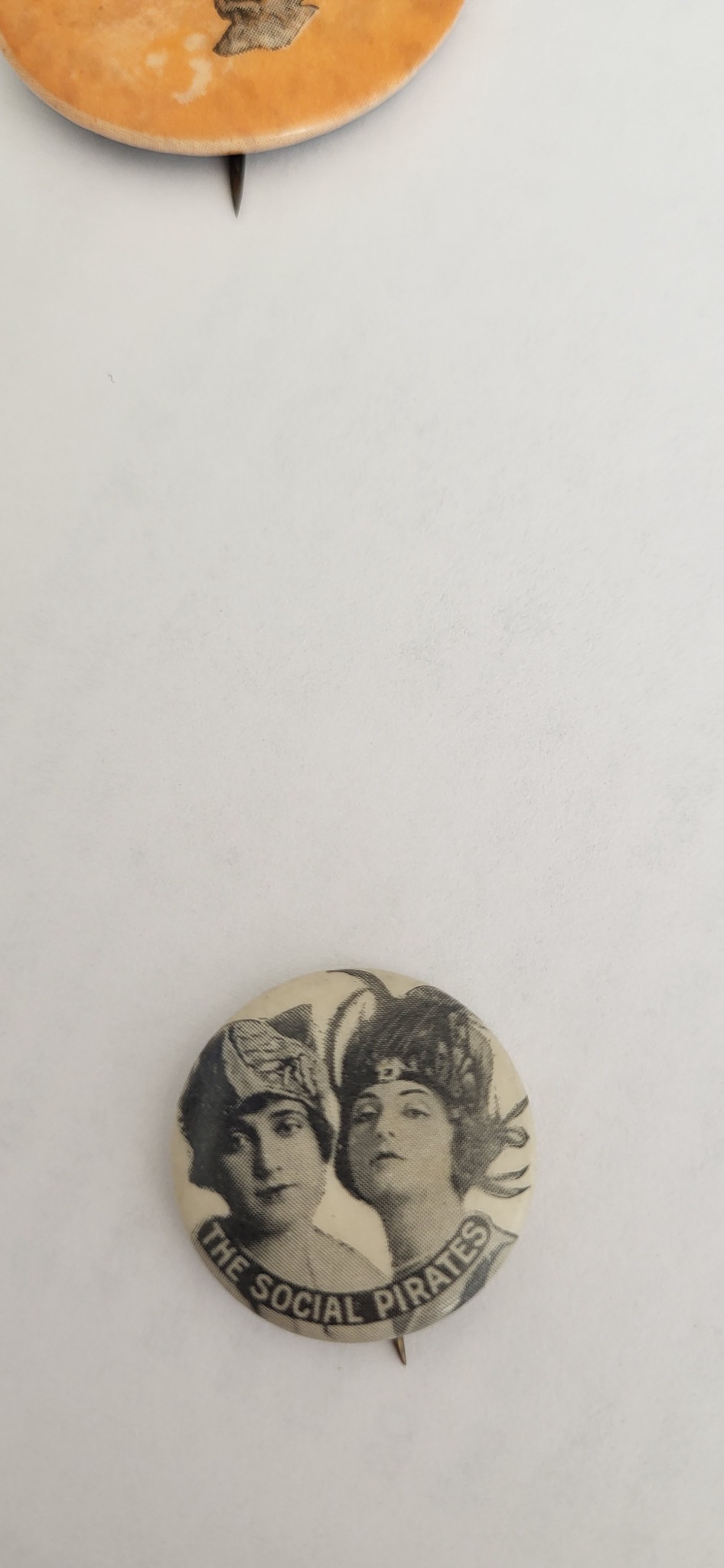 Political campaign pinback button for The Social Pirates