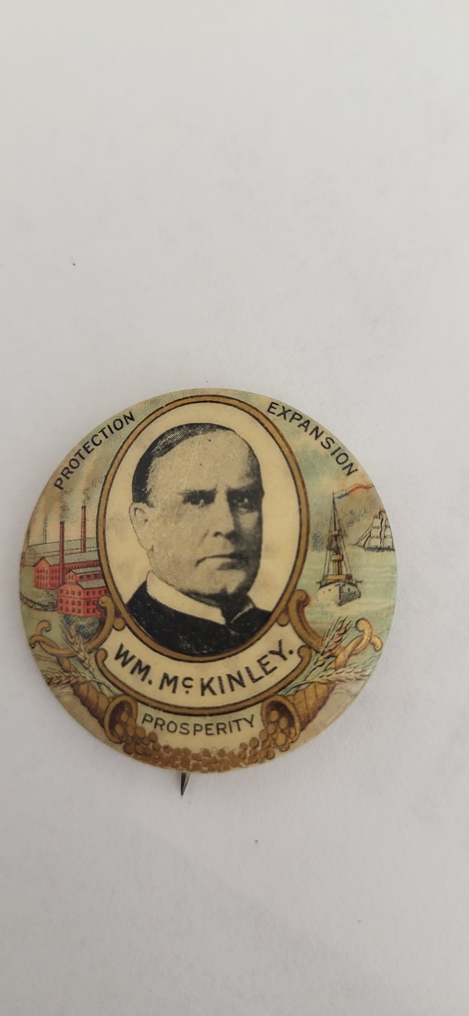 William McKinley political campaign pinback button