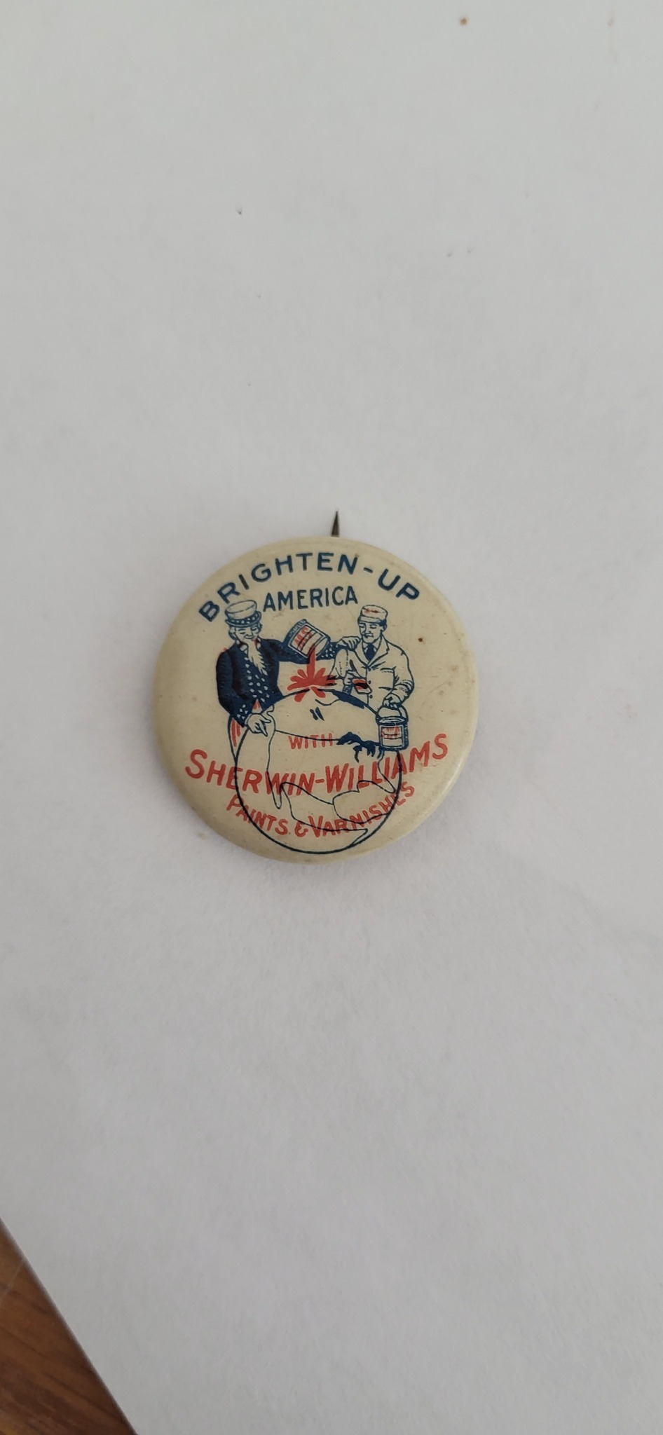 Sherwin-Williams promotional pinback button or lapel badge