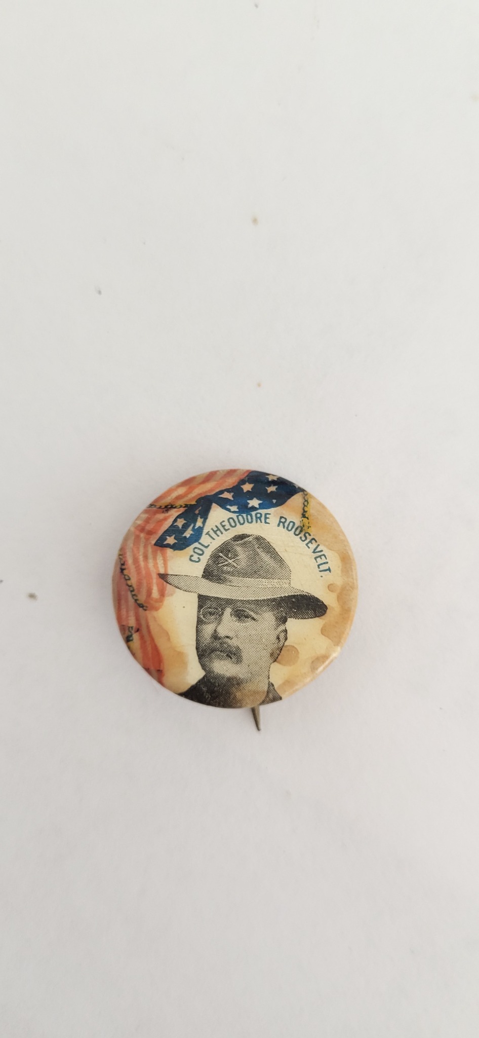 Theodore Roosevelt political campaign button/pinback