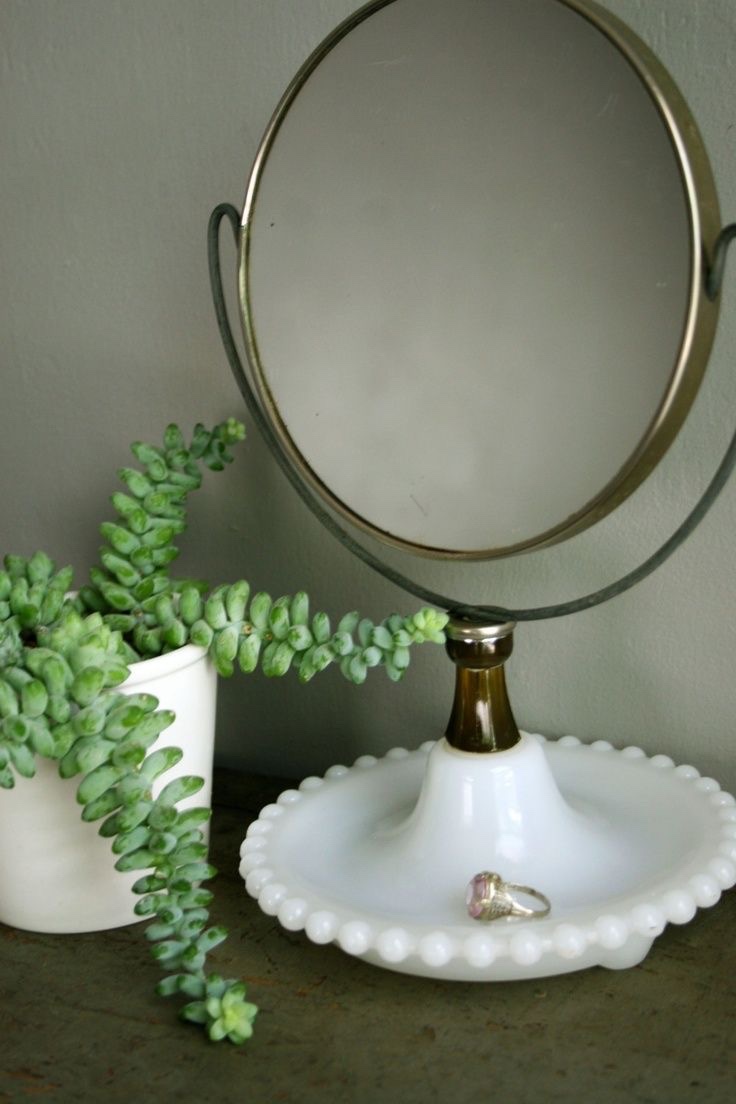 Vintage tabletop vanity mirror