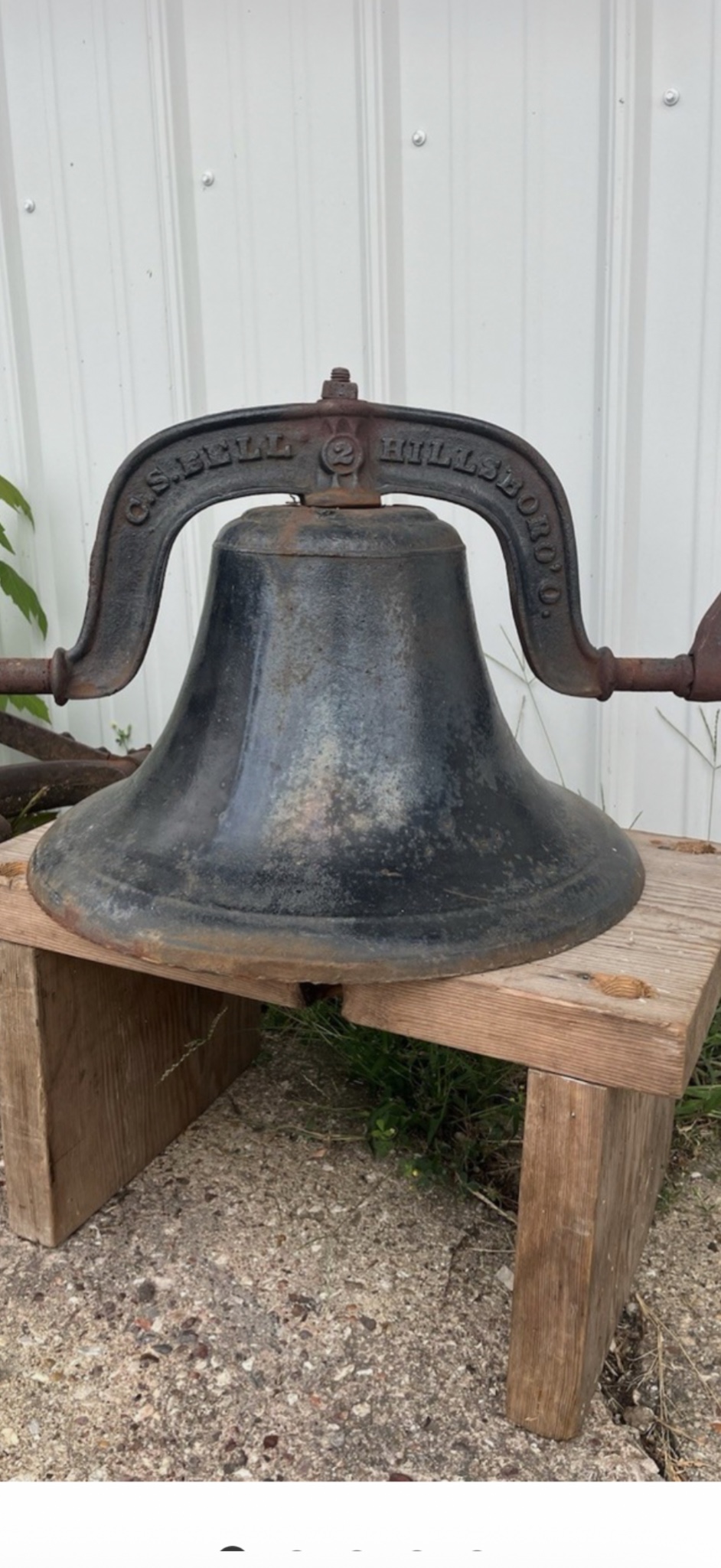 Large cast iron bell