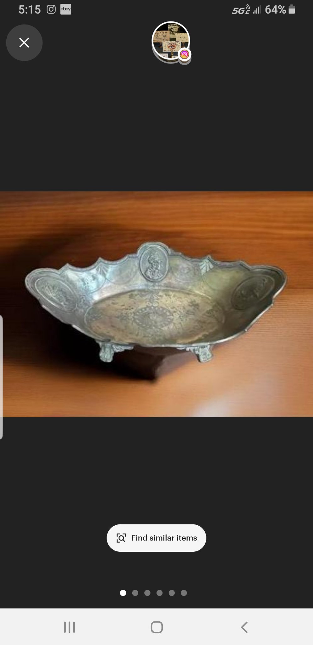 Decorative silverplate footed bowl or centerpiece dish
