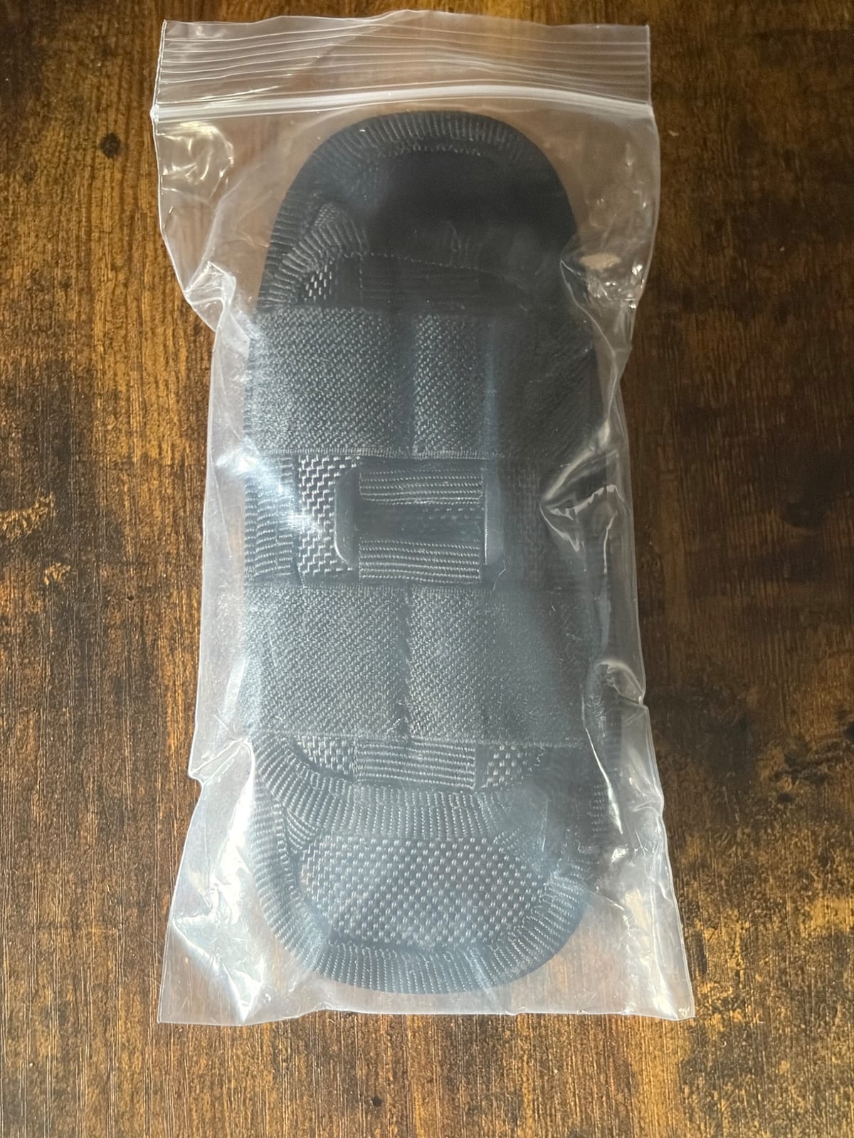 Black nylon webbing strap with buckle/adjuster