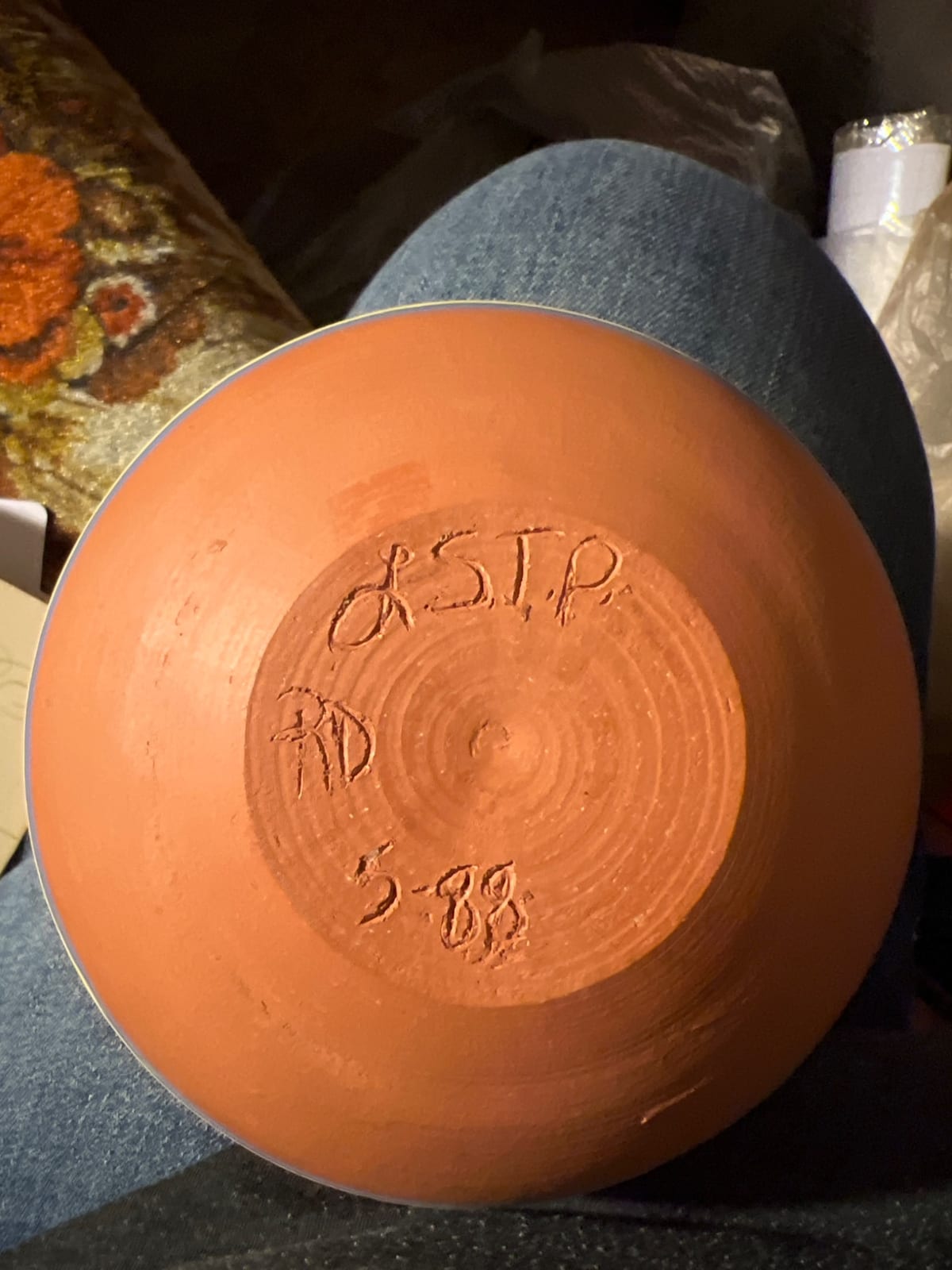 Hand-thrown studio pottery bowl or dish