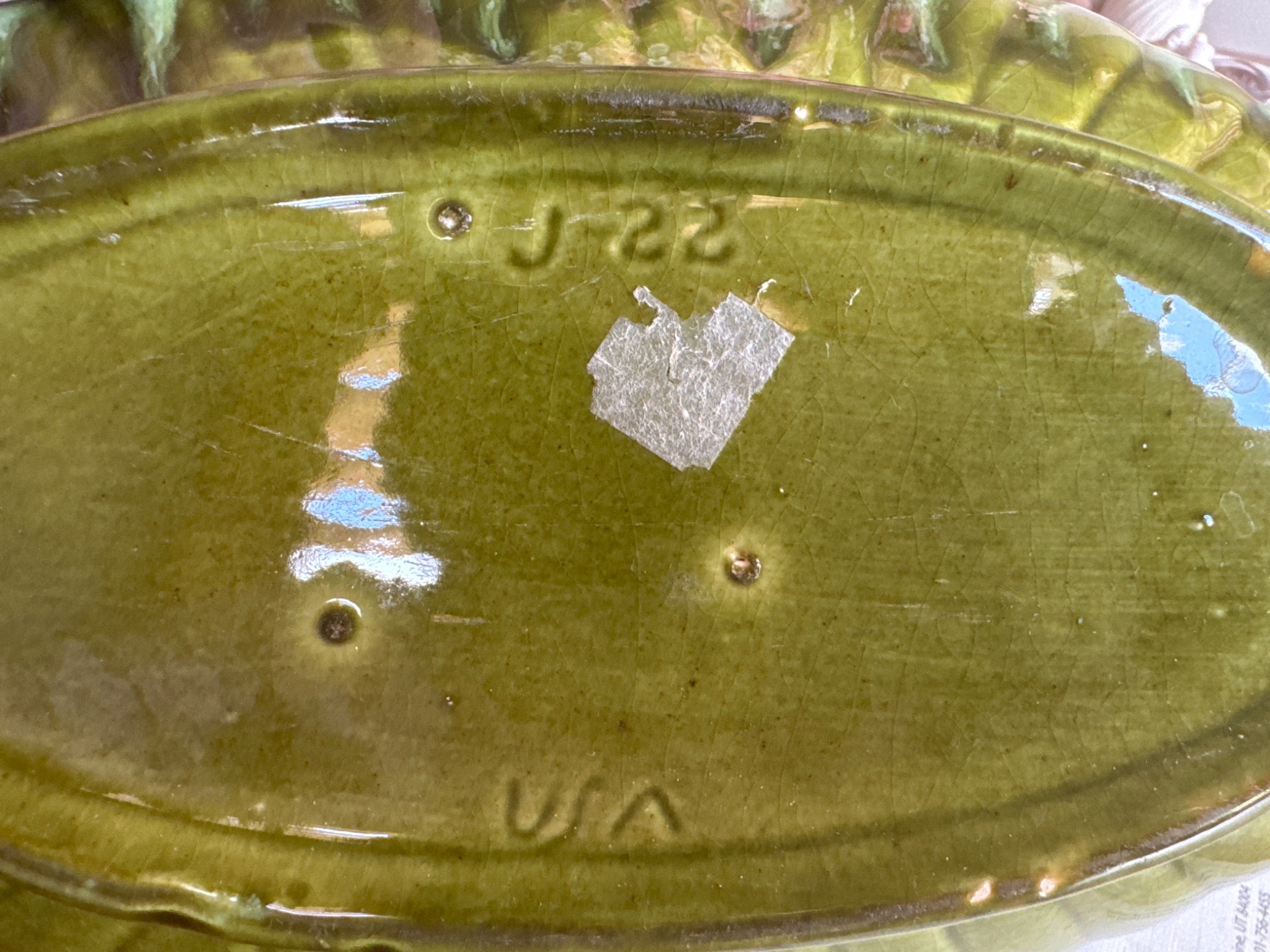 Glazed ceramic serving platter or charger