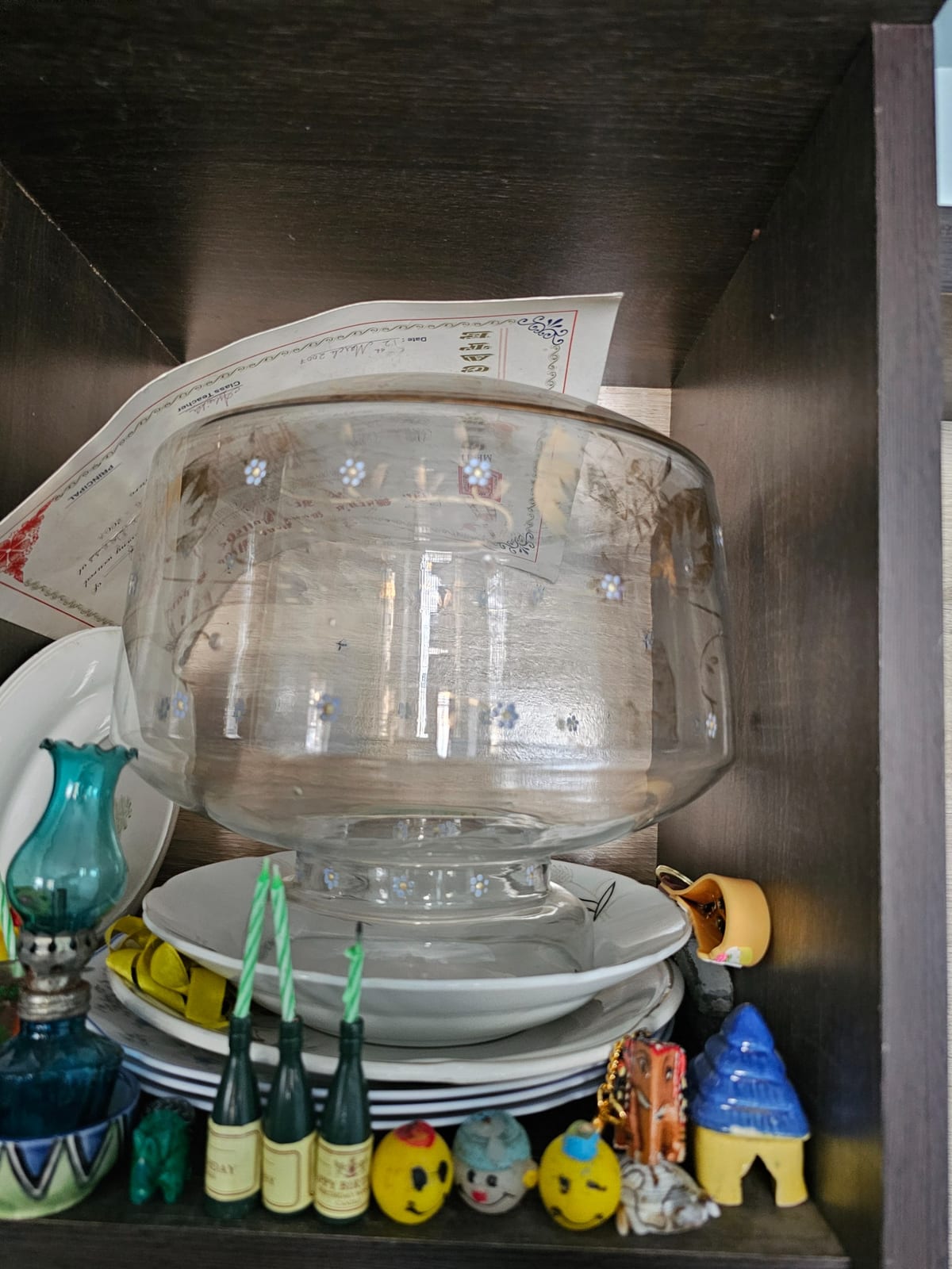 Large pressed-glass serving bowl or punch bowl
