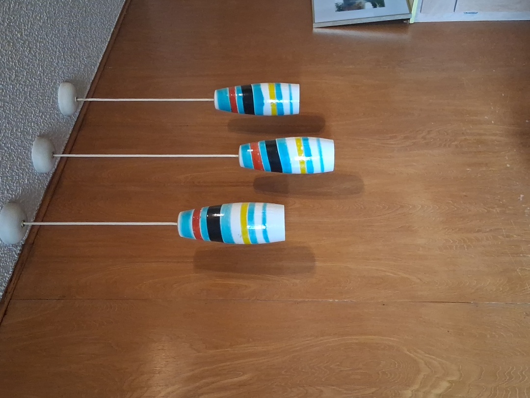Mid-century modern pendant light shades (set of three)