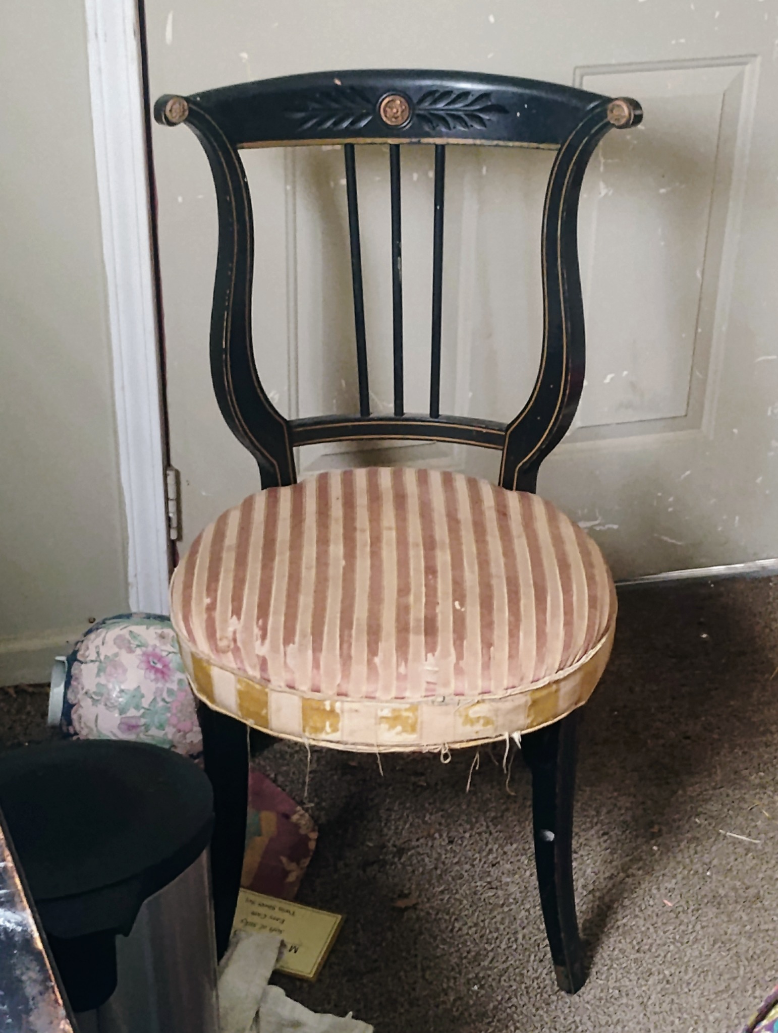 Neoclassical-style painted side chair