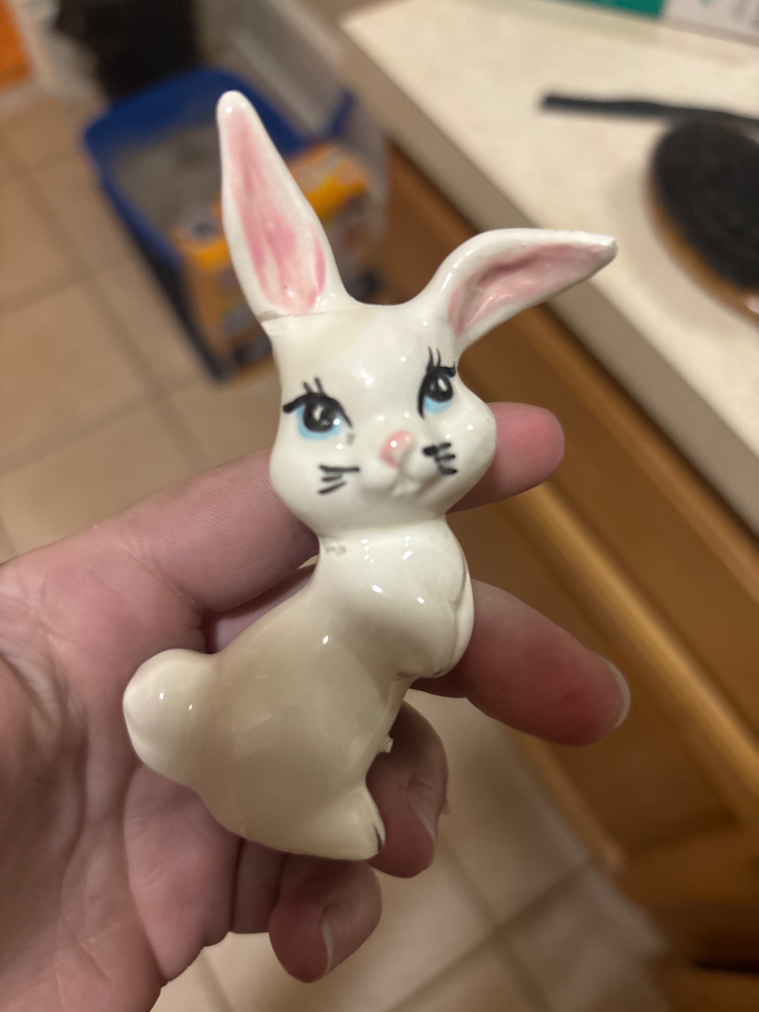 Small ceramic rabbit figurine