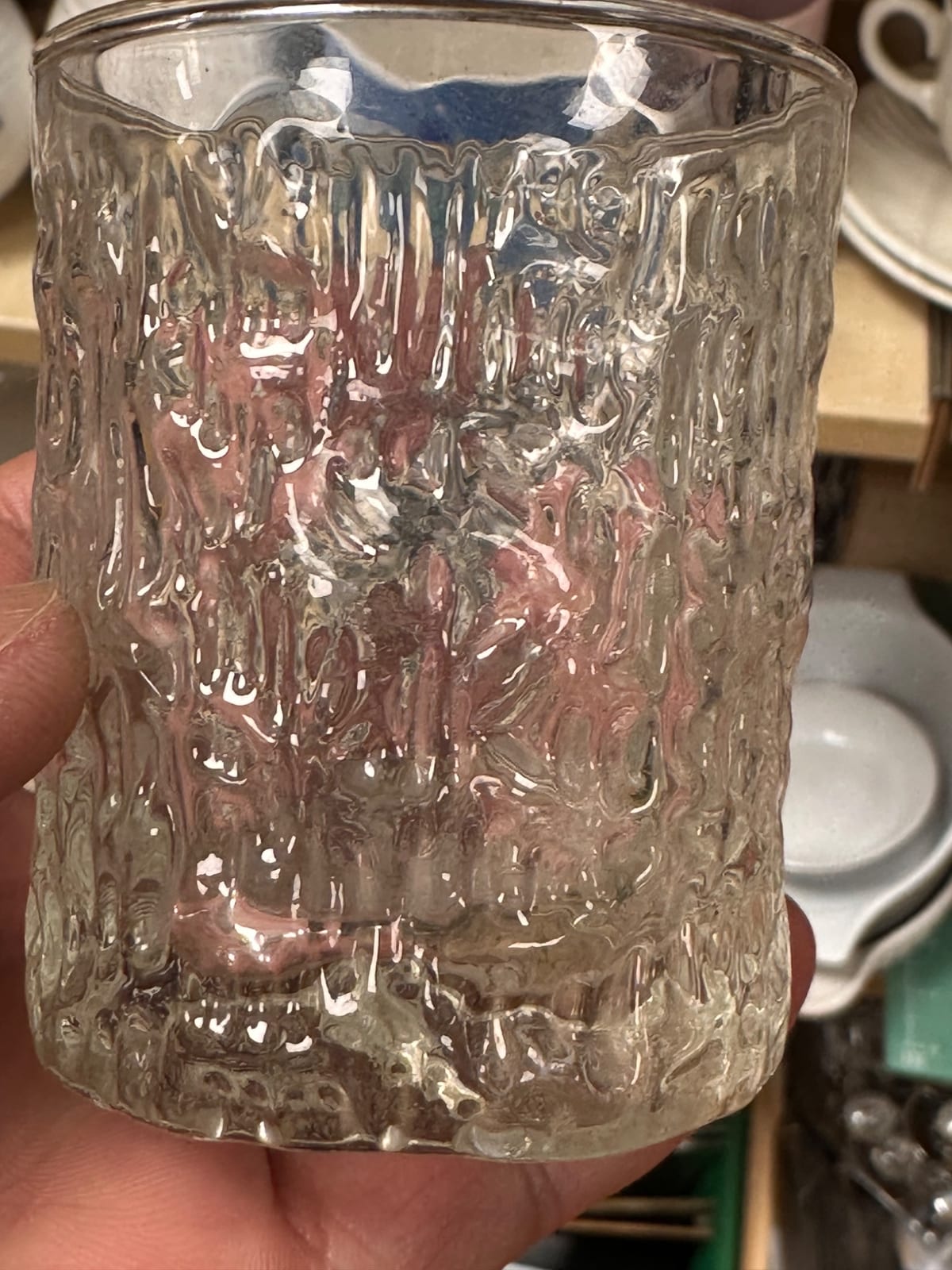 Pressed glass tumbler / drinking glass
