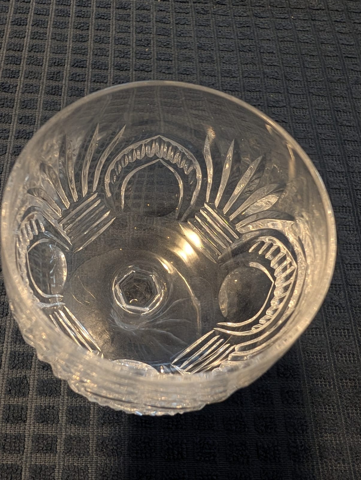 Cut glass crystal bowl or small serving dish