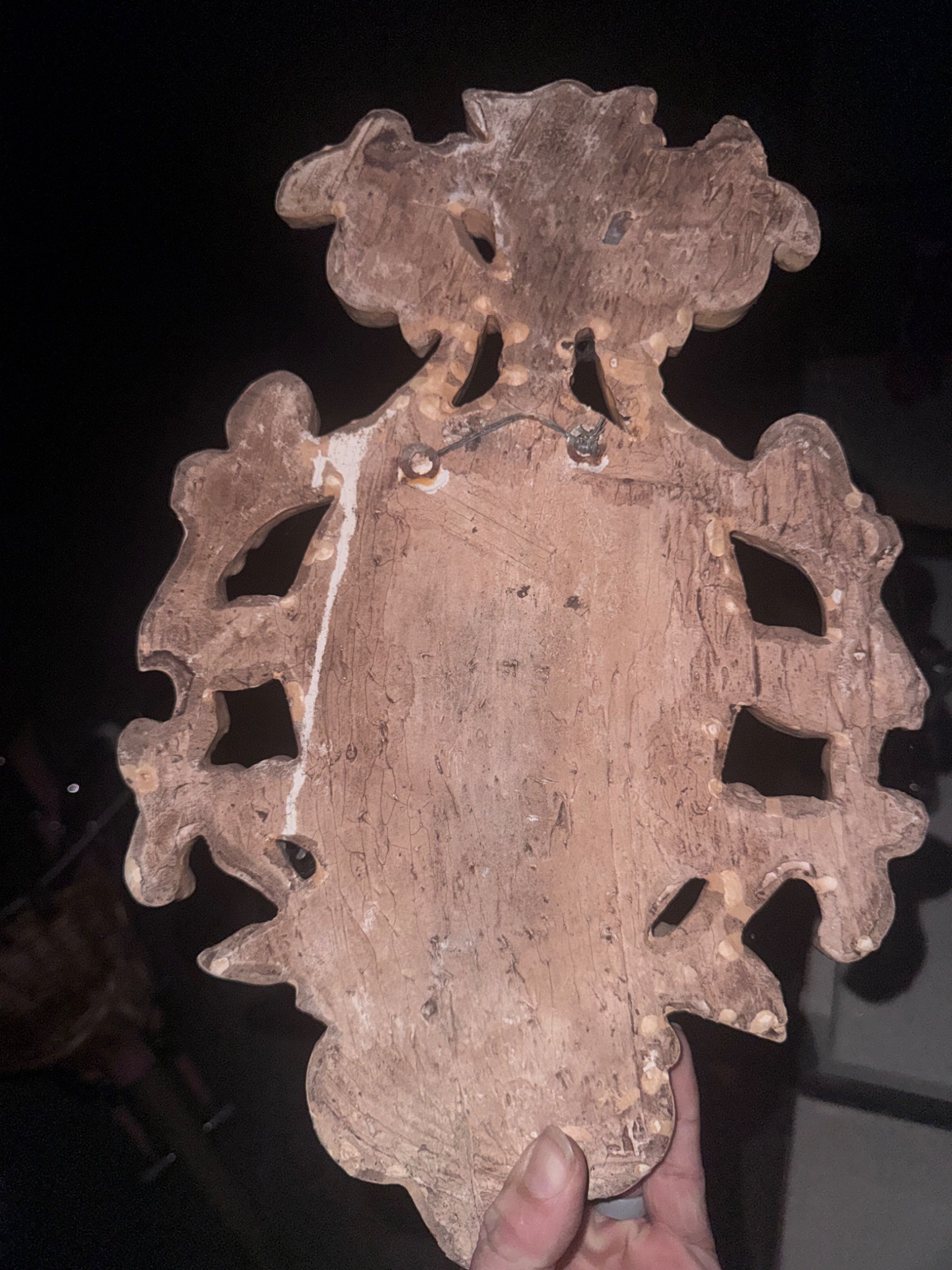 Carved wooden decorative plaque or fragment