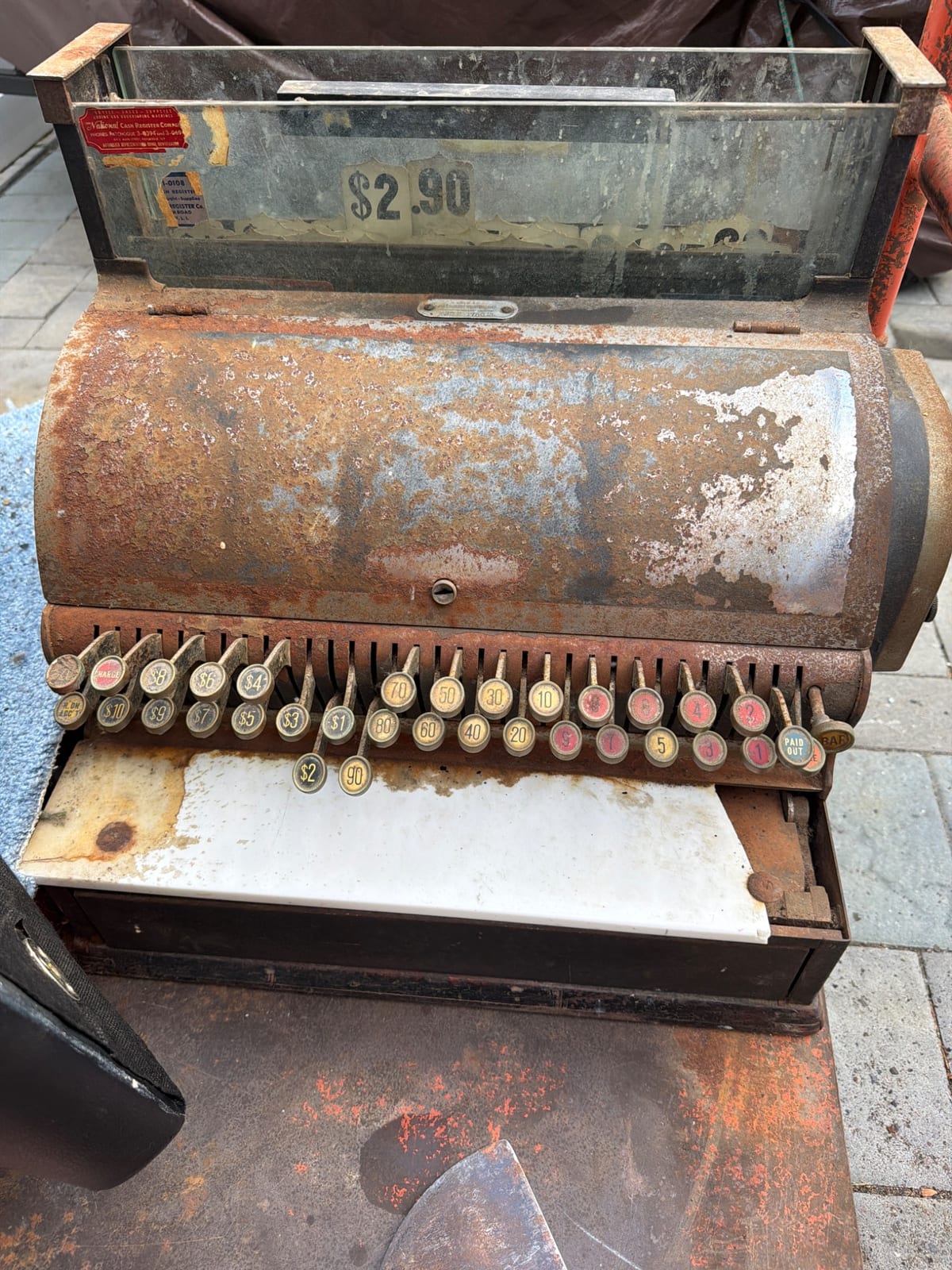 Vintage mechanical cash register
