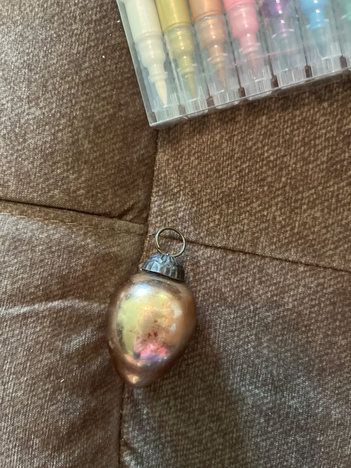 Vintage teardrop Christmas tree ornament