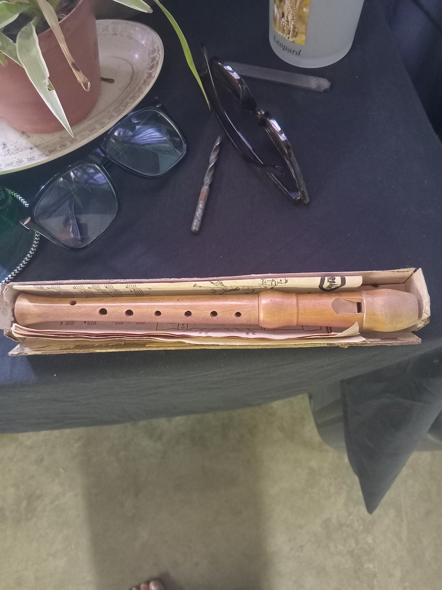 Wooden soprano recorder (student instrument) in original box