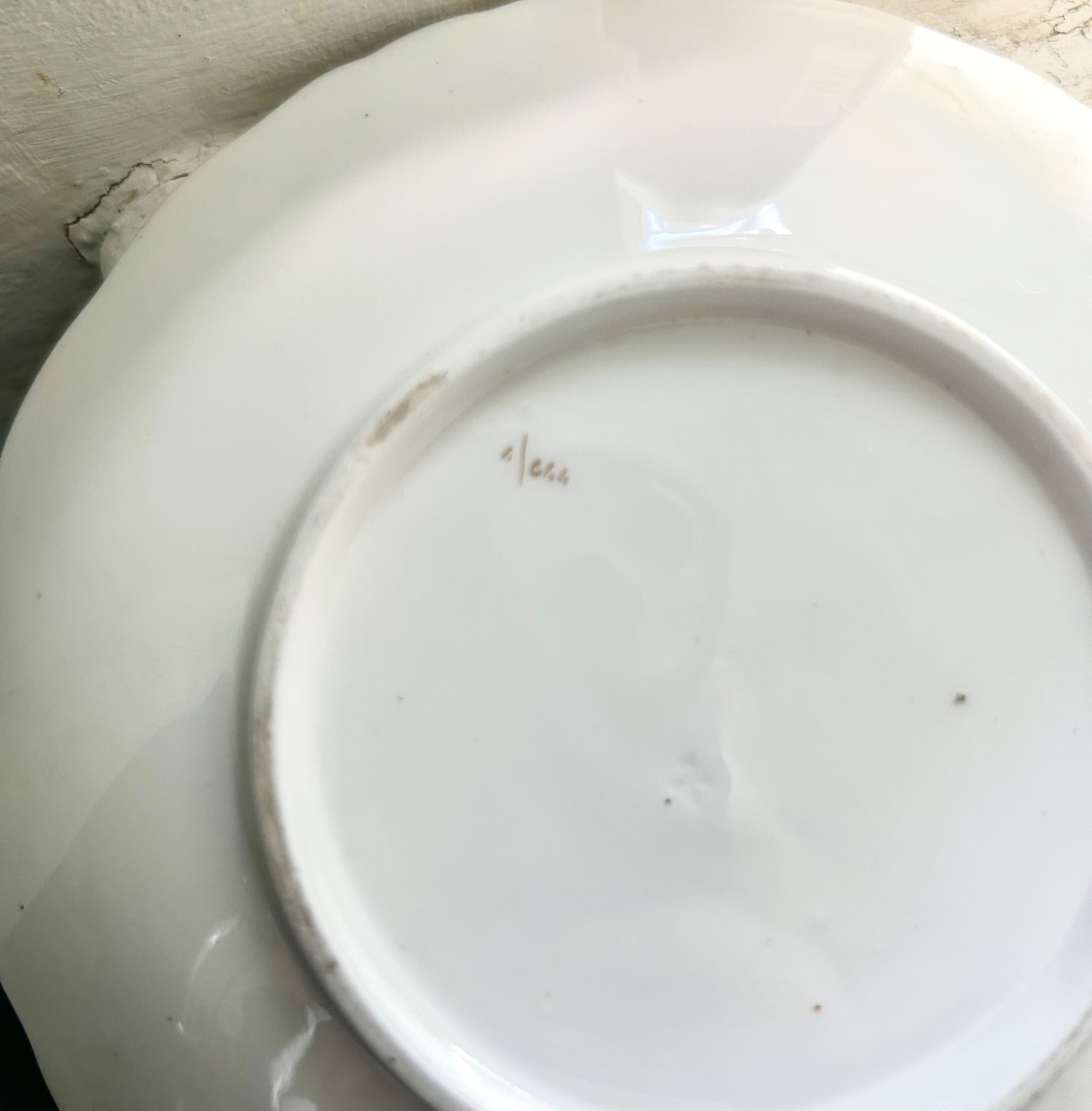 White porcelain dinner plate or charger