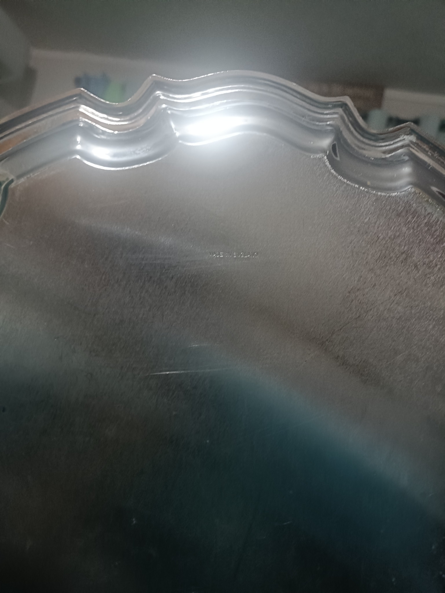 Silver-plated serving tray or platter