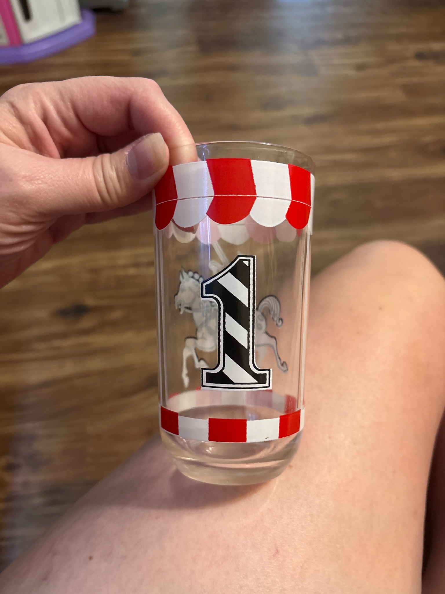 Decorative numbered shot glass