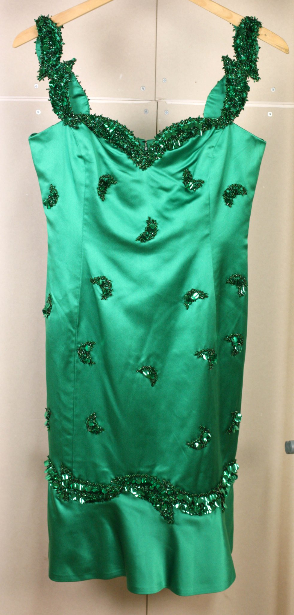 Beaded cocktail dress or evening slip dress