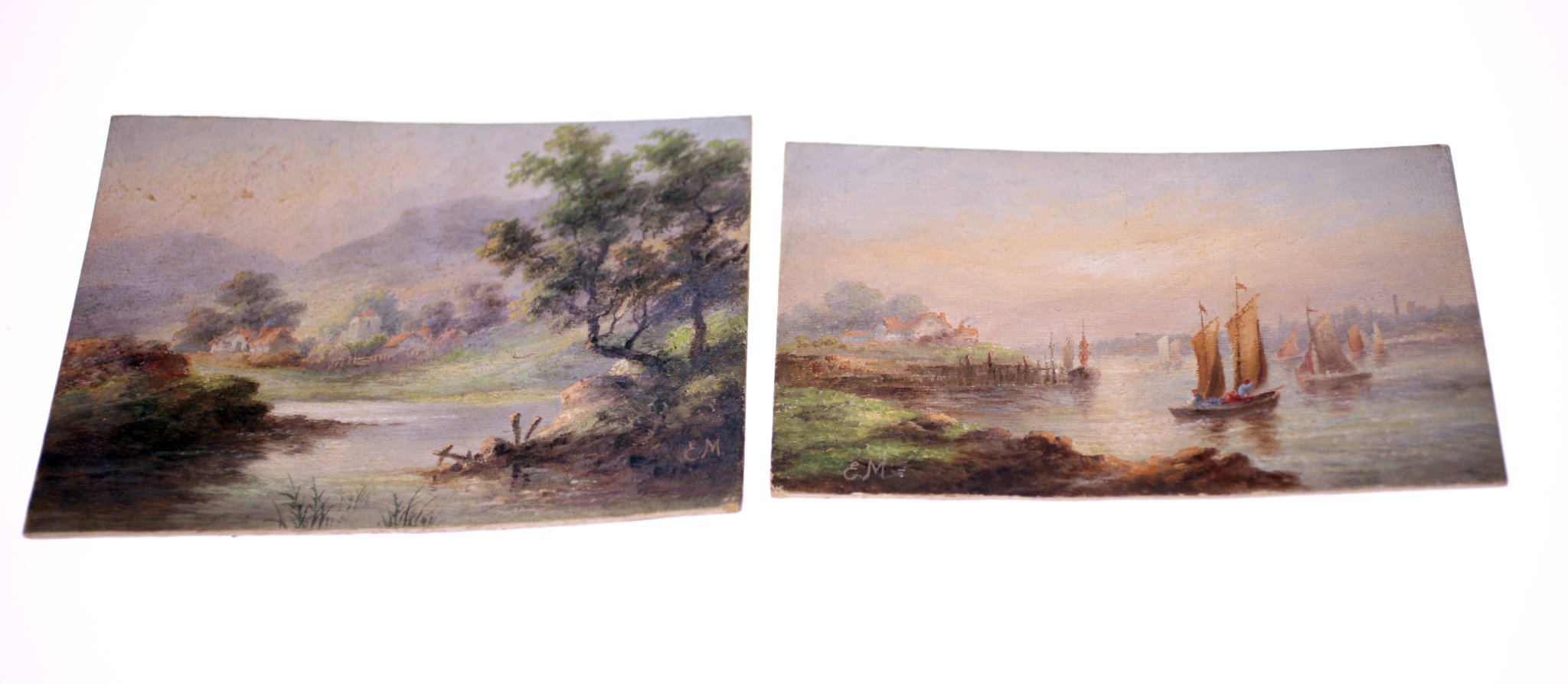 Pair of small landscape paintings
