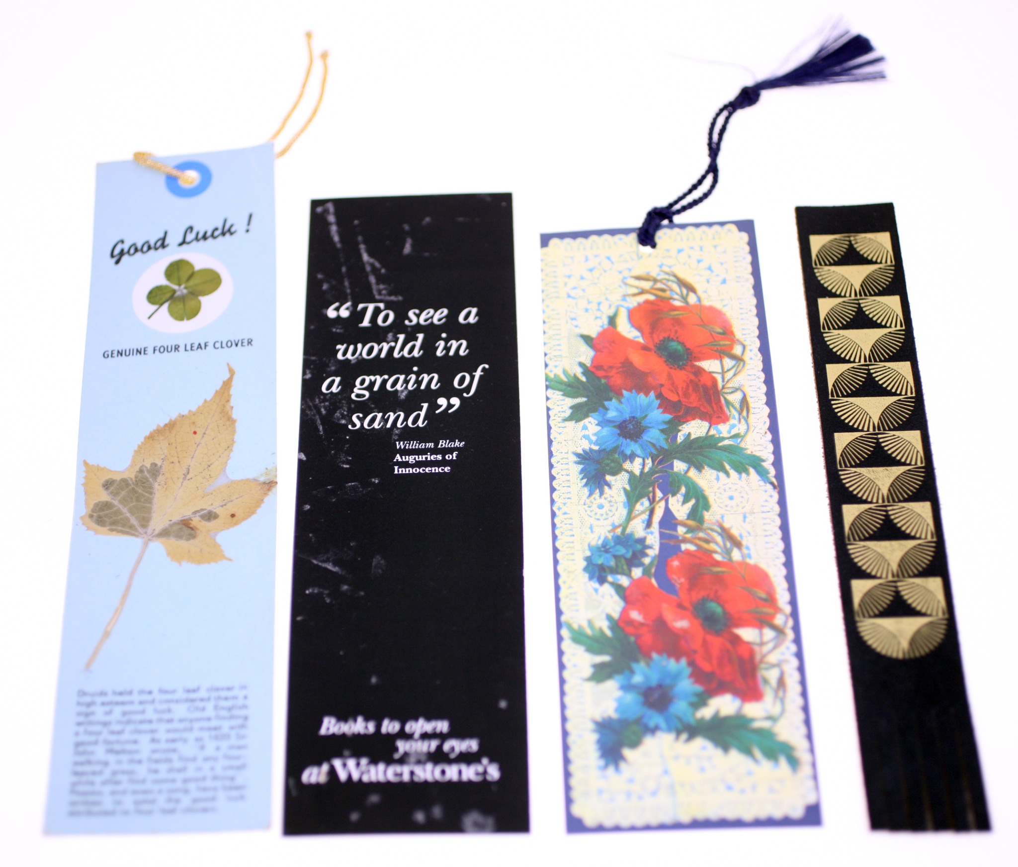 Assorted decorative paper bookmarks / page markers